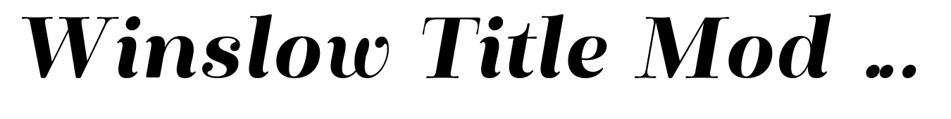 Winslow Title Mod Bold Italic